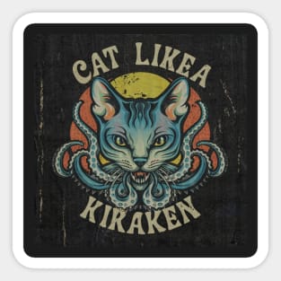 Cat Kraken Sticker